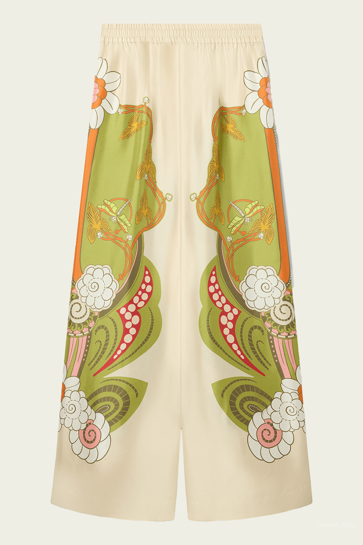 La DoubleJ Palazzo Pants in Ambrosia Placée Ivory - Image 1