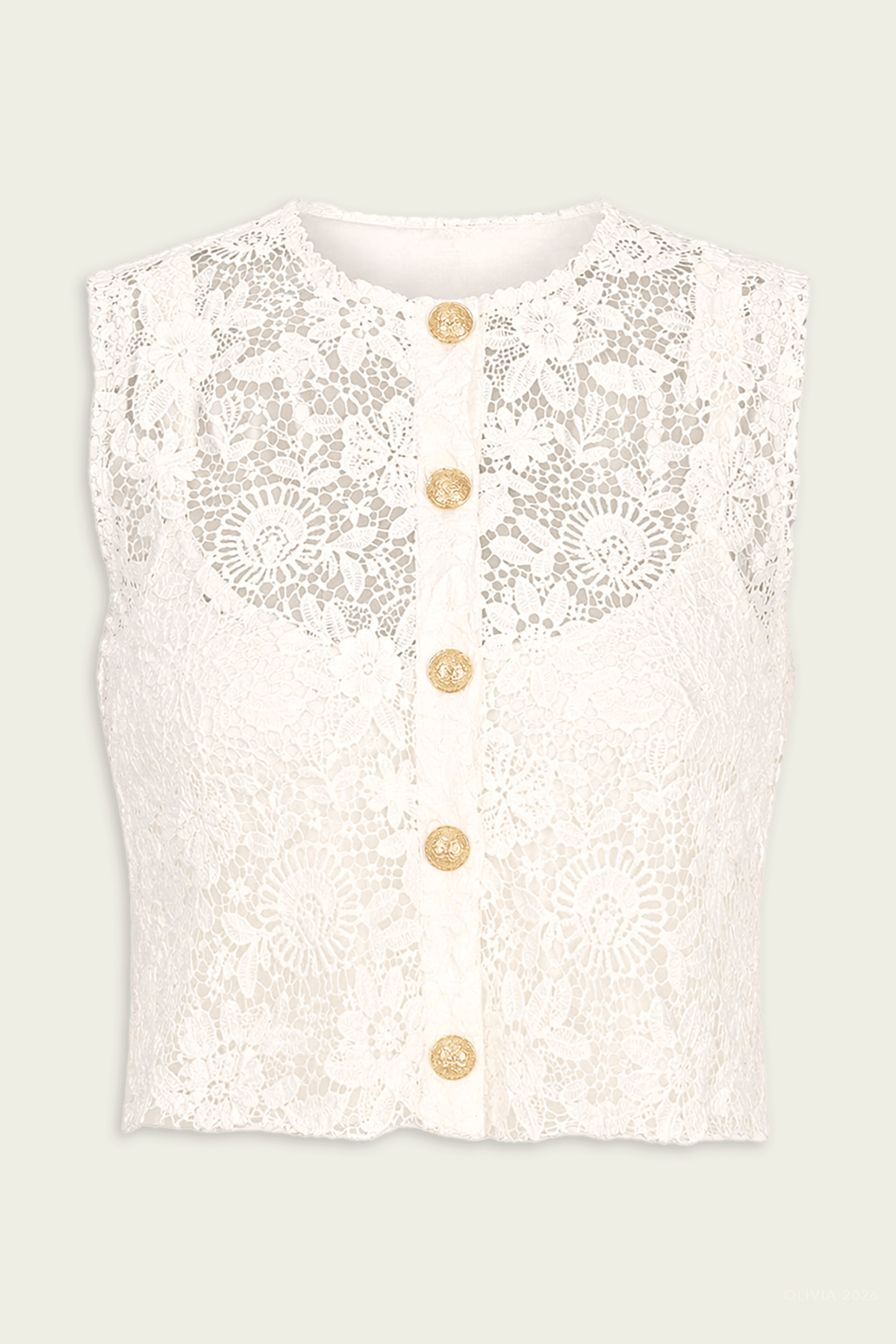 La Porte Sophie Lace Vest - Image 1