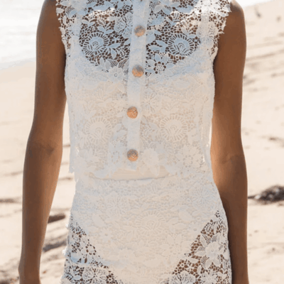 La Porte Sophie Lace Vest - Image 2