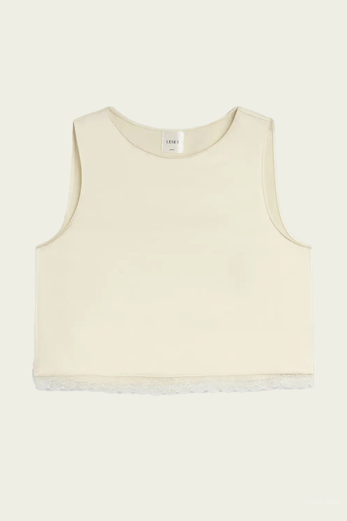 Leset Barb Lace Crop Sleeveless Crew - Image 1