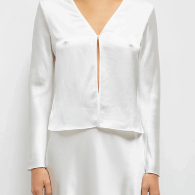 Leset Barb Button Long Sleeve Top - Image 2