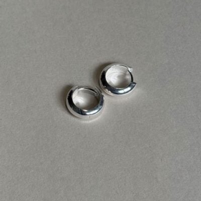 Lee Mathews Medium Silver Hoops - Image 1