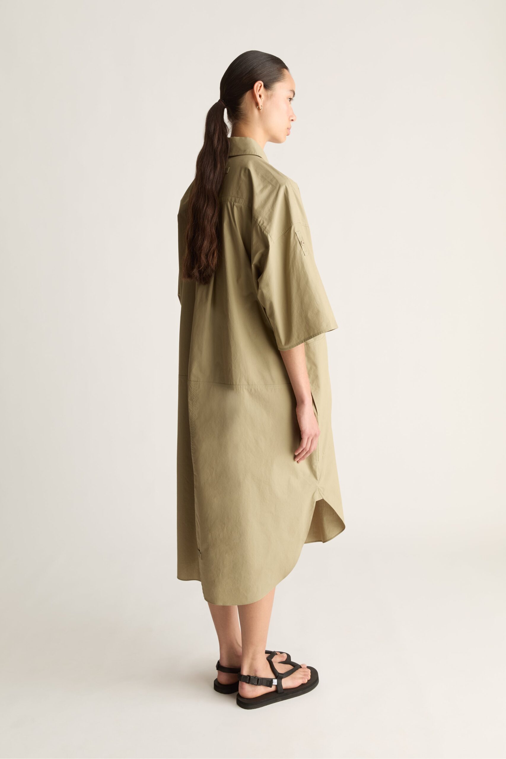 MNLM041026024556268_3 Lee Mathews LM Poplin SS Shirt Dress - Image 3