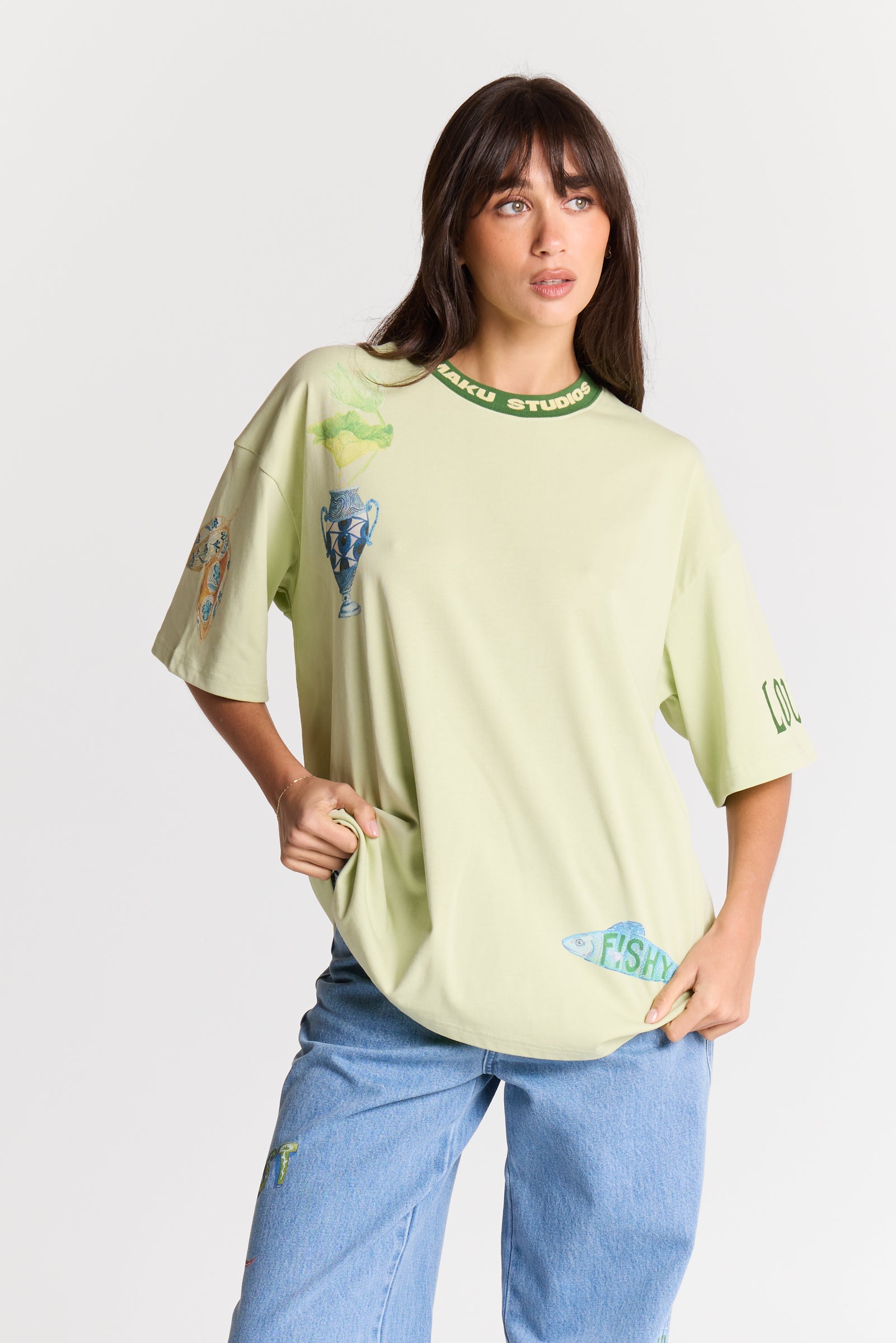 MNMAK131026080555001_3 Maku the Label Tattoo Studio Oversized Tee - Image 3