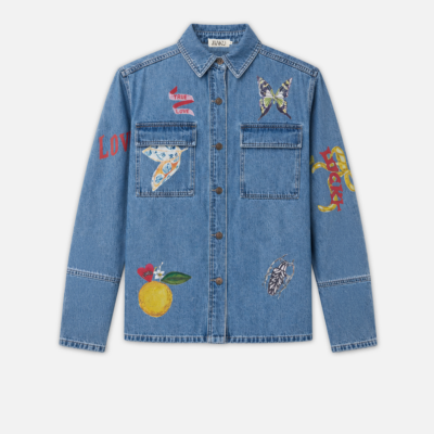 Maku the Label Tattoo Denim Shacket - Image 1