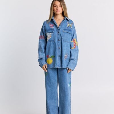 Maku the Label Tattoo Denim Shacket - Image 2