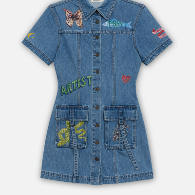 Maku the Label Tattoo Denim Dress - Image 1