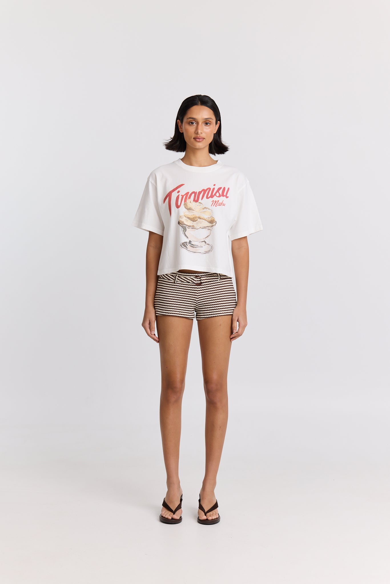 Maku the Label Tiramisu Boxy Crop Tee - Image 1