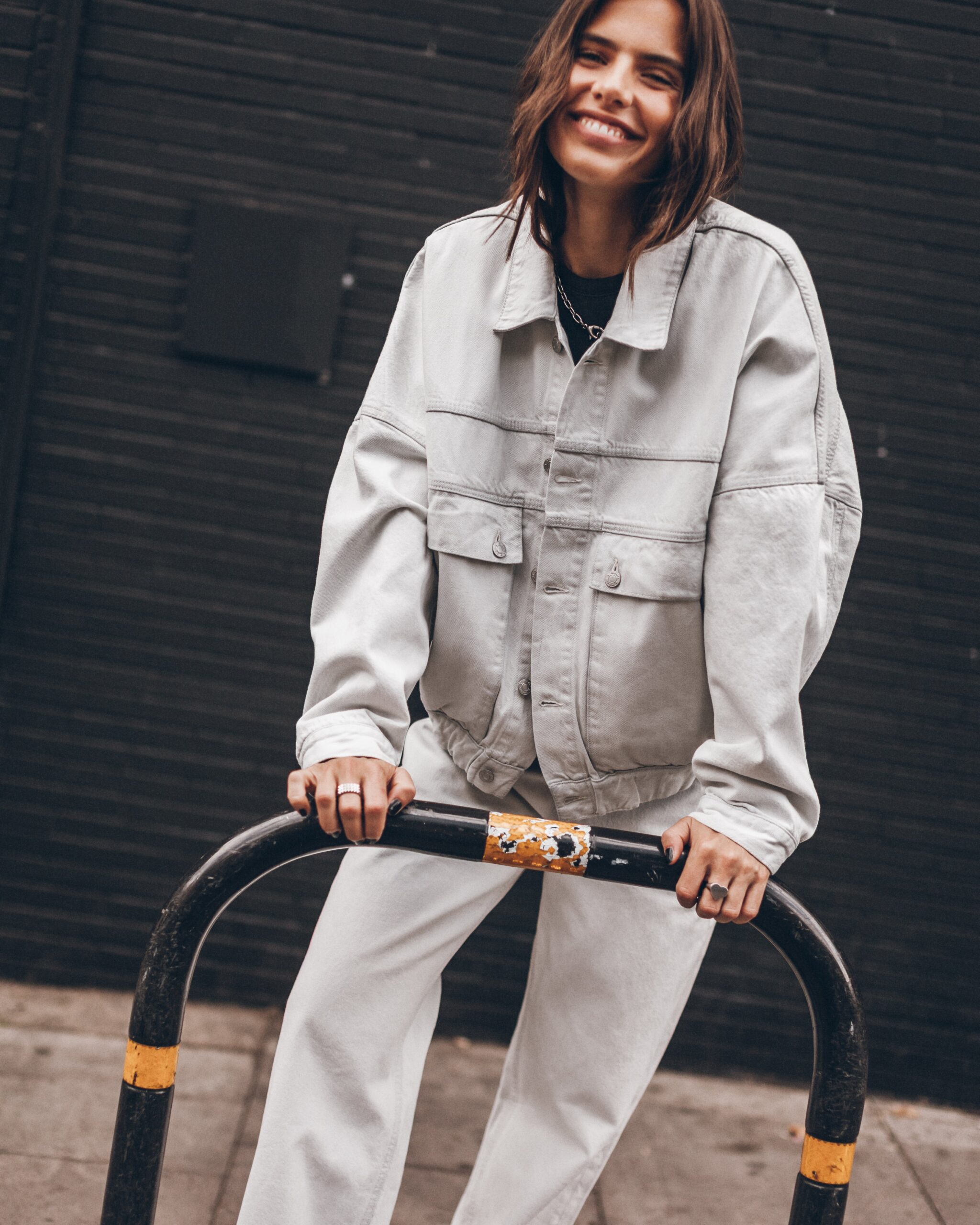 MIKUTA The White Washed Denim Jacket - Image 1