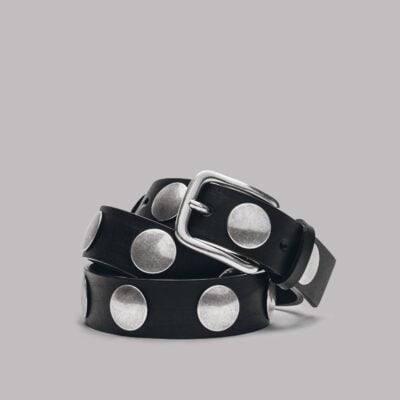 MIKUTA The Round Studs Leather Belt - Image 1