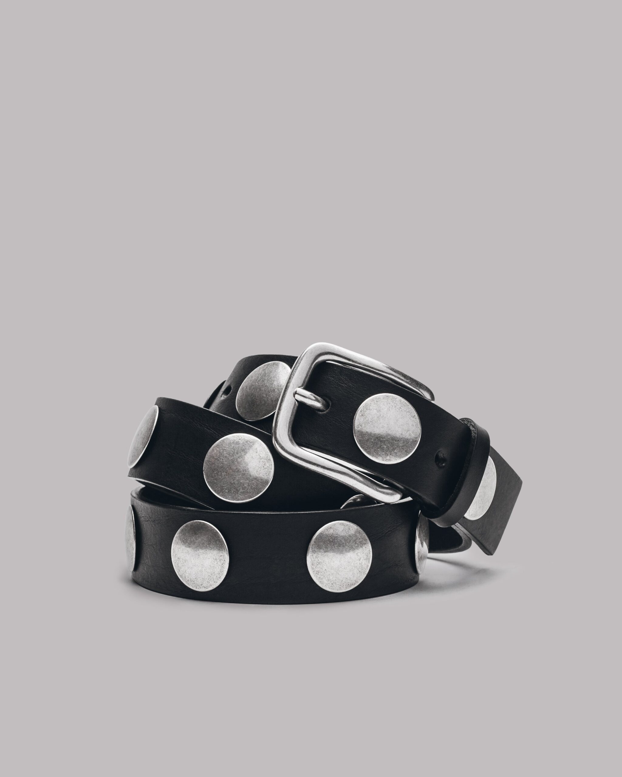 MIKUTA The Round Studs Leather Belt - Image 1