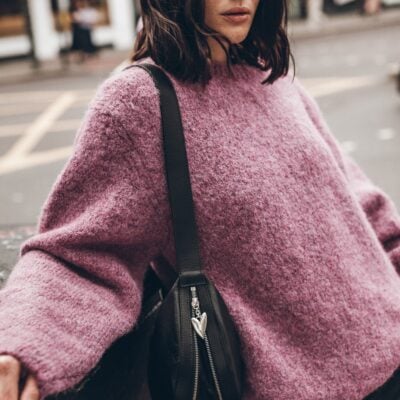 MIKUTA The Purple Fluffy Alpaca Knit Sweater - Image 1