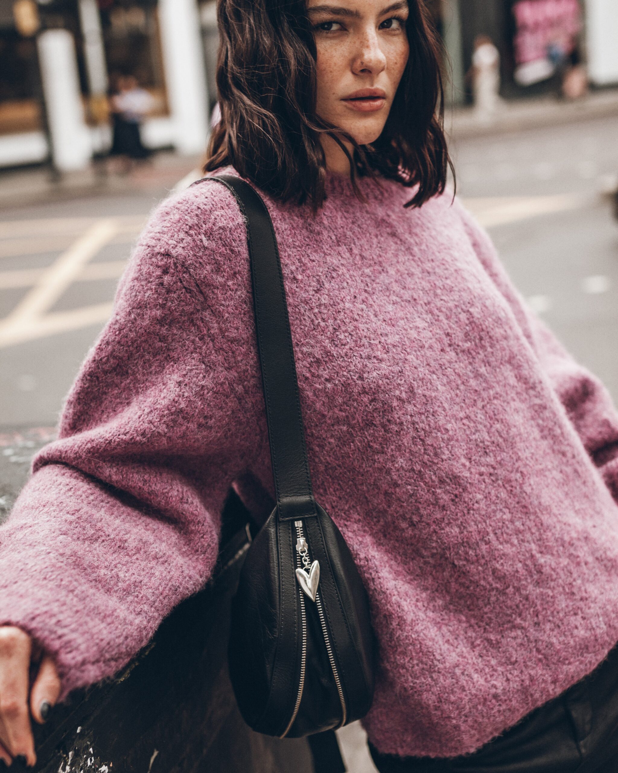 MIKUTA The Purple Fluffy Alpaca Knit Sweater - Image 1