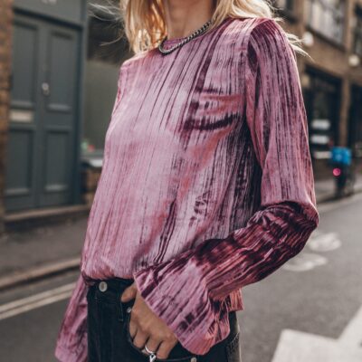 MIKUTA The Pink Velvet Longsleeve - Image 1