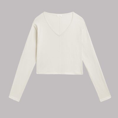 MIKUTA The Off White V-Neck Longsleeve - Image 2