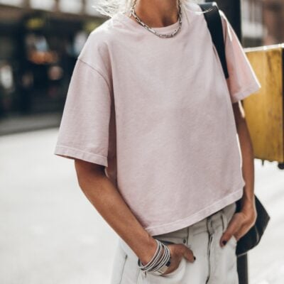 MIKUTA The Light Pink Cropped T-Shirt - Image 1