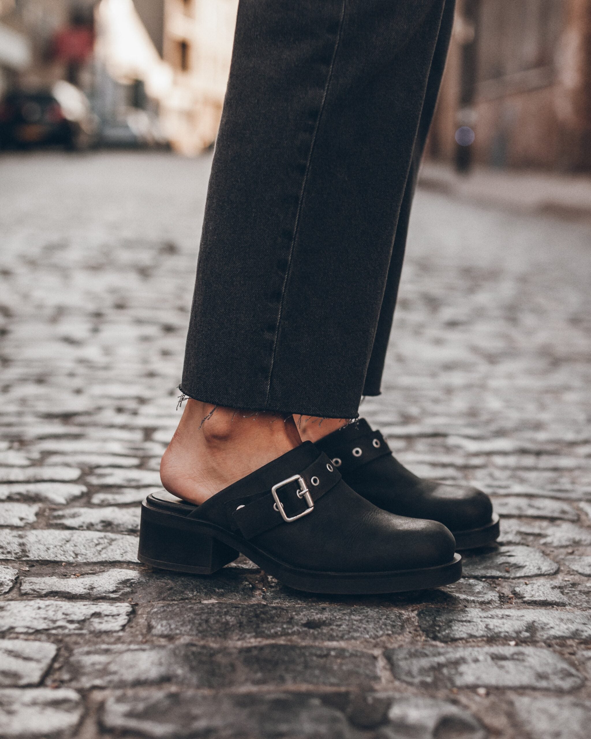 MIKUTA The Leather Heeled Mules - Image 1