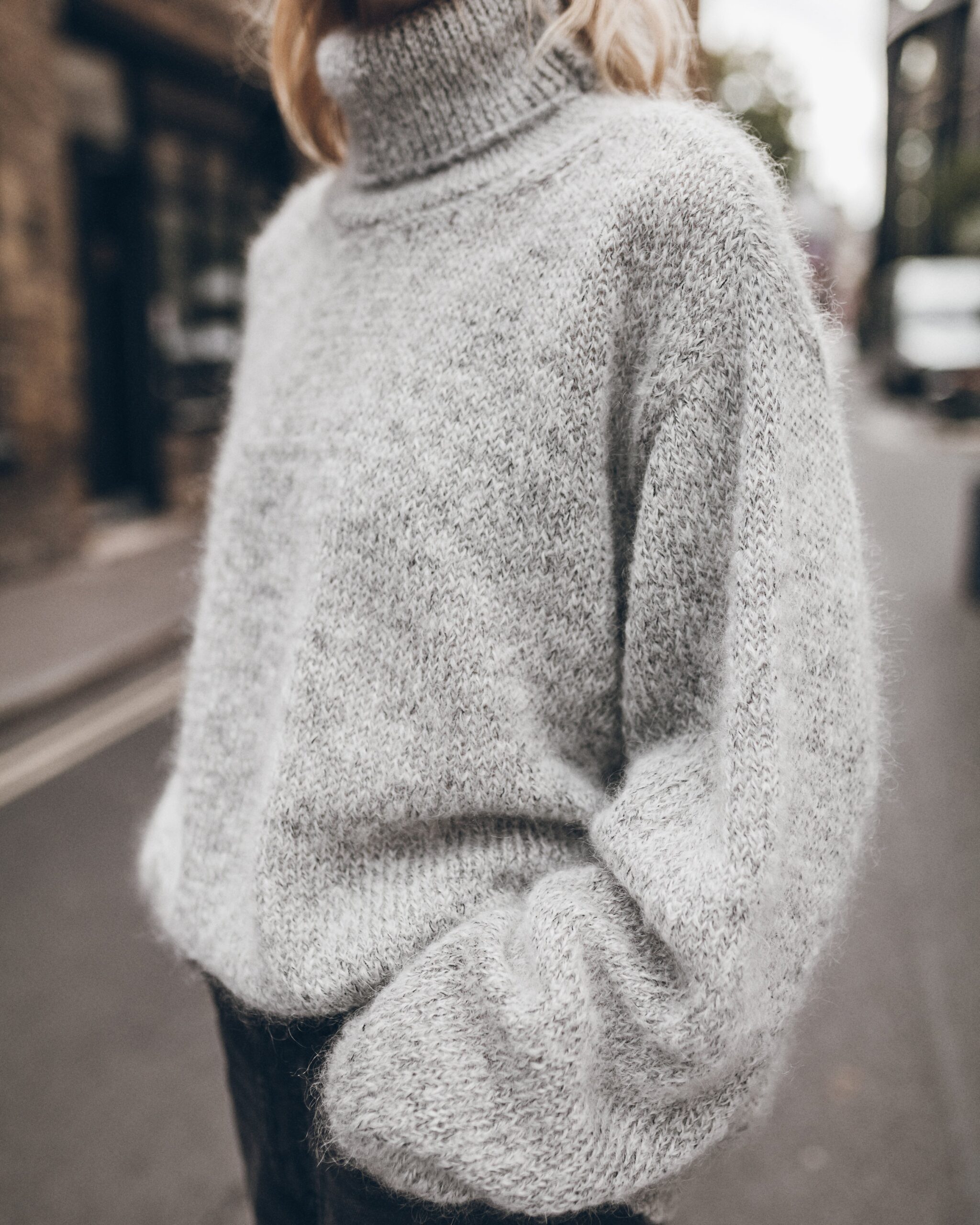 MIKUTA The Grey Melange Mohair Knitted Sweater - Image 2