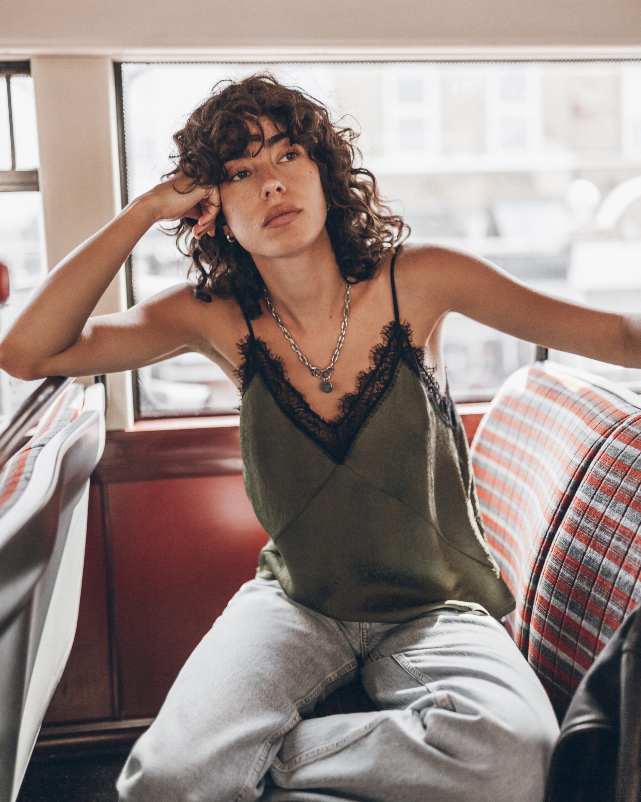MIKUTA The Green Laced Jacquard Top - Image 1