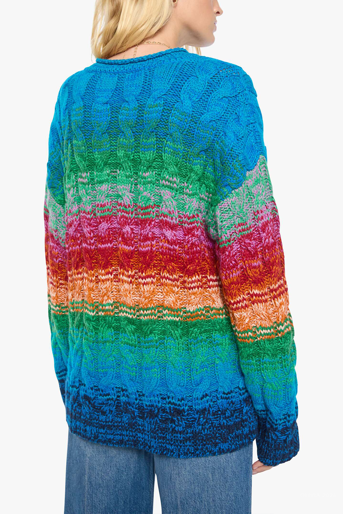 MNMOTH041026045542261_3 MOTHER The Biggie Cardigan in Wool Cable - Image 3