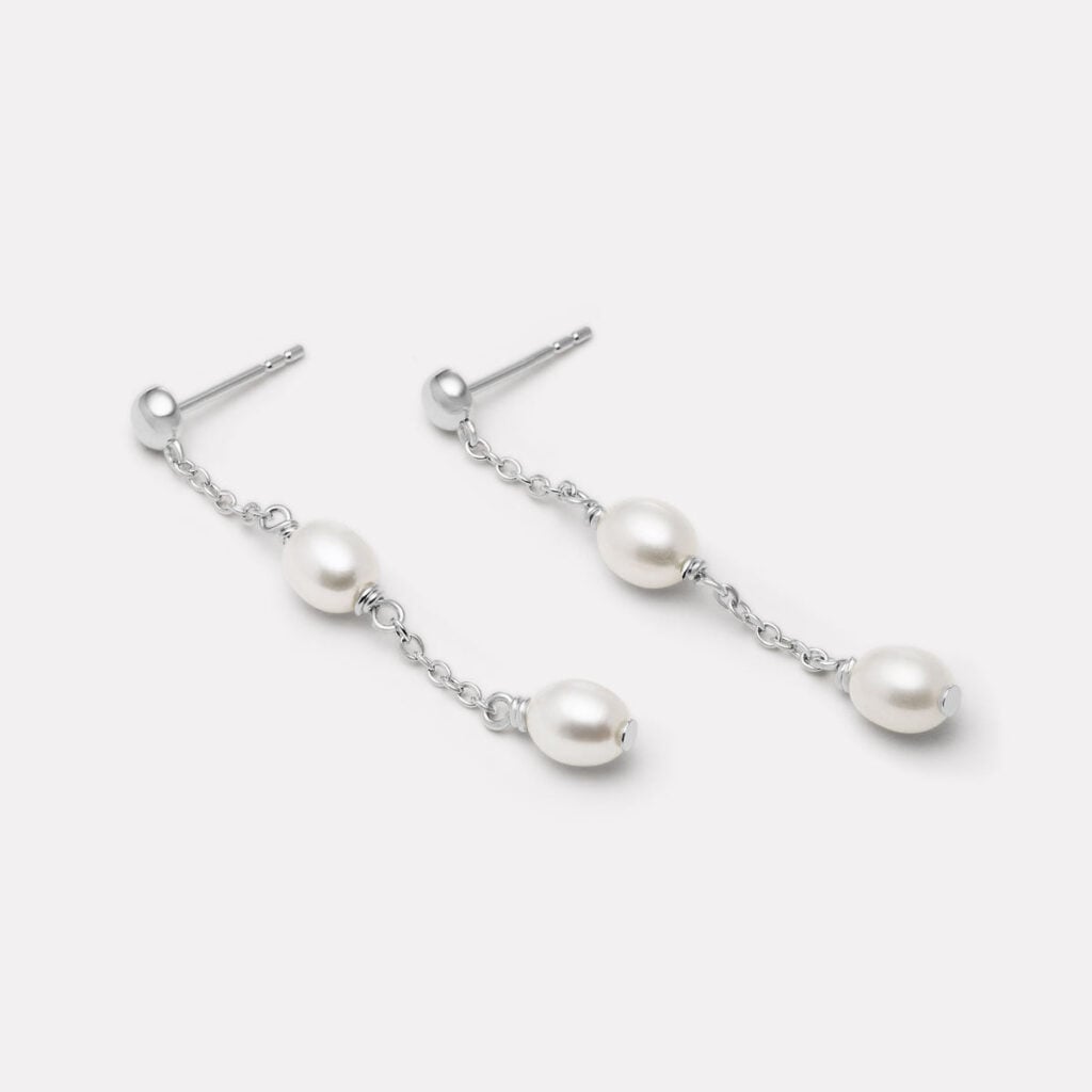 NAJO Tidal Whisper Double Pearl Earrings - Image 1