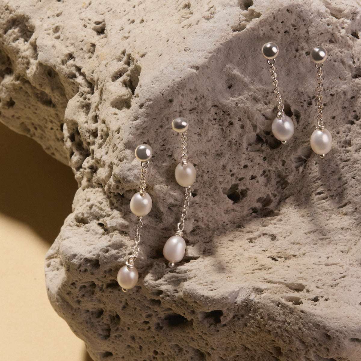 MNNAJ041026042238658_3 NAJO Tidal Whisper Double Pearl Earrings - Image 3