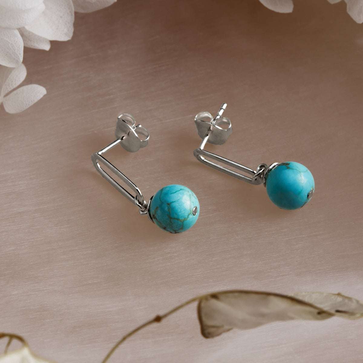 MNNAJ041026042238664_3 NAJO The Enchantress Turquoise Drop Stud Earrings - Image 3