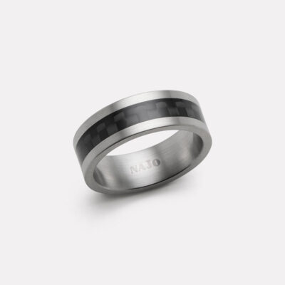 NAJO The Aviator Carbon Fibre and Steel Ring - Image 1