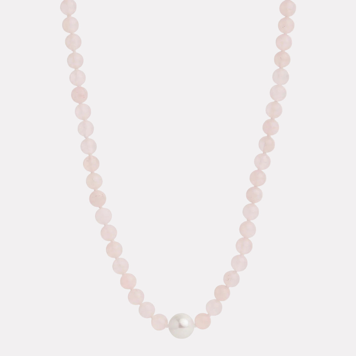 NAJO Sunset Rose Quartz & Pearl Necklace - Image 1