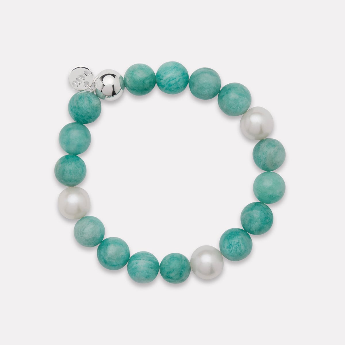 NAJO Sunset Amazonite & Pearl Stretch Bracelet - Image 1