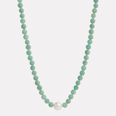 NAJO Sunset Amazonite & Pearl Necklace - Image 1