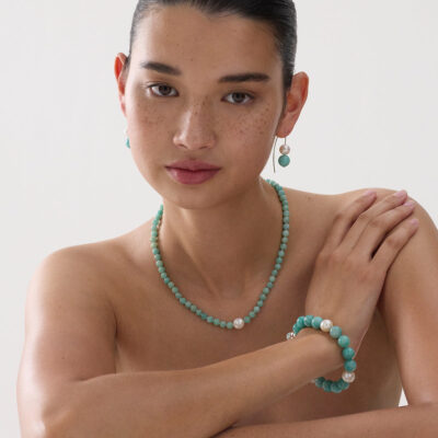 NAJO Sunset Amazonite & Pearl Necklace - Image 2