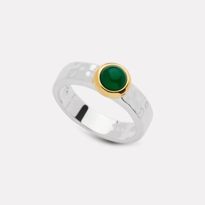 NAJO Solace 2-Tone Green Onyx Ring - Image 1