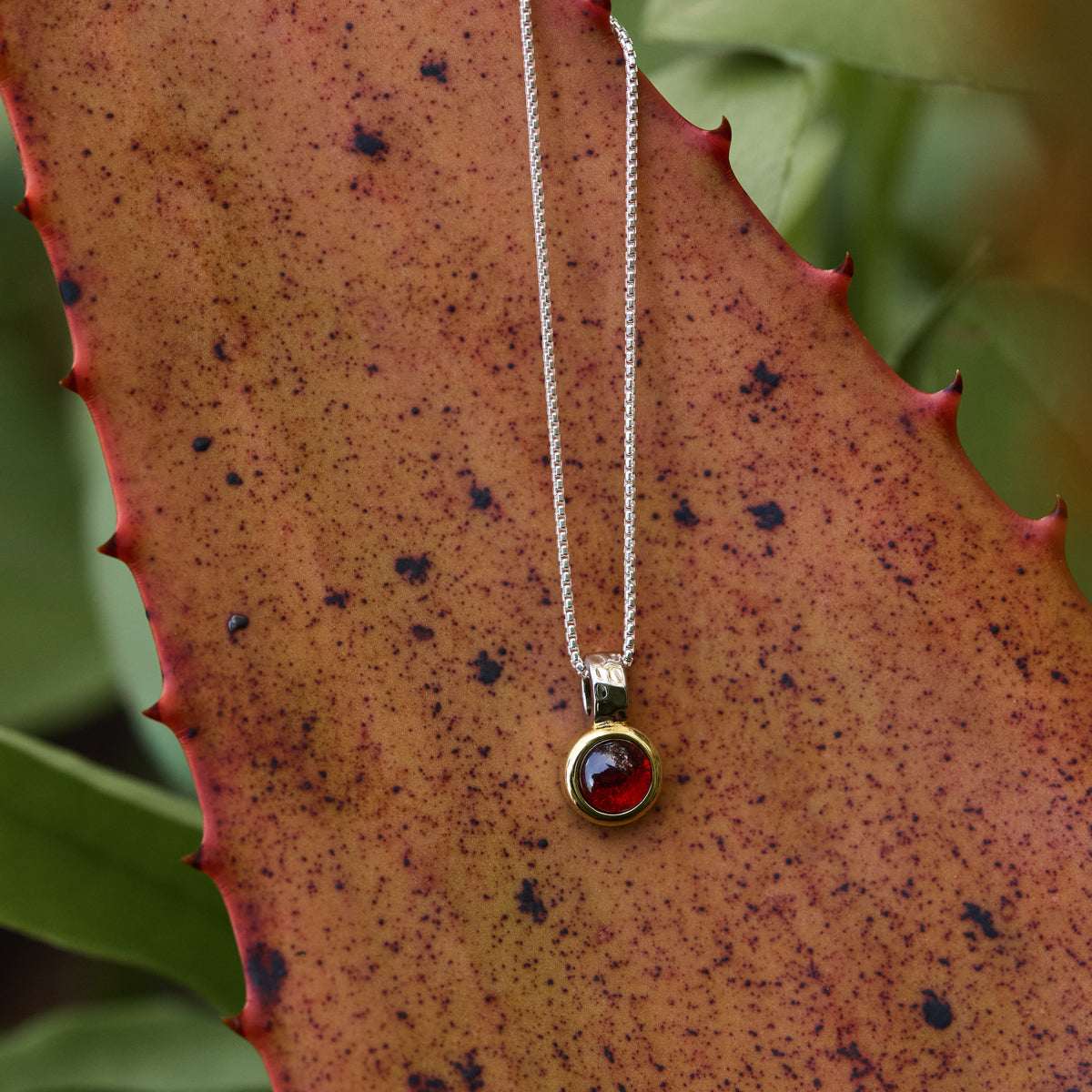 NAJO Solace 2-Tone Garnet Necklace - Image 3