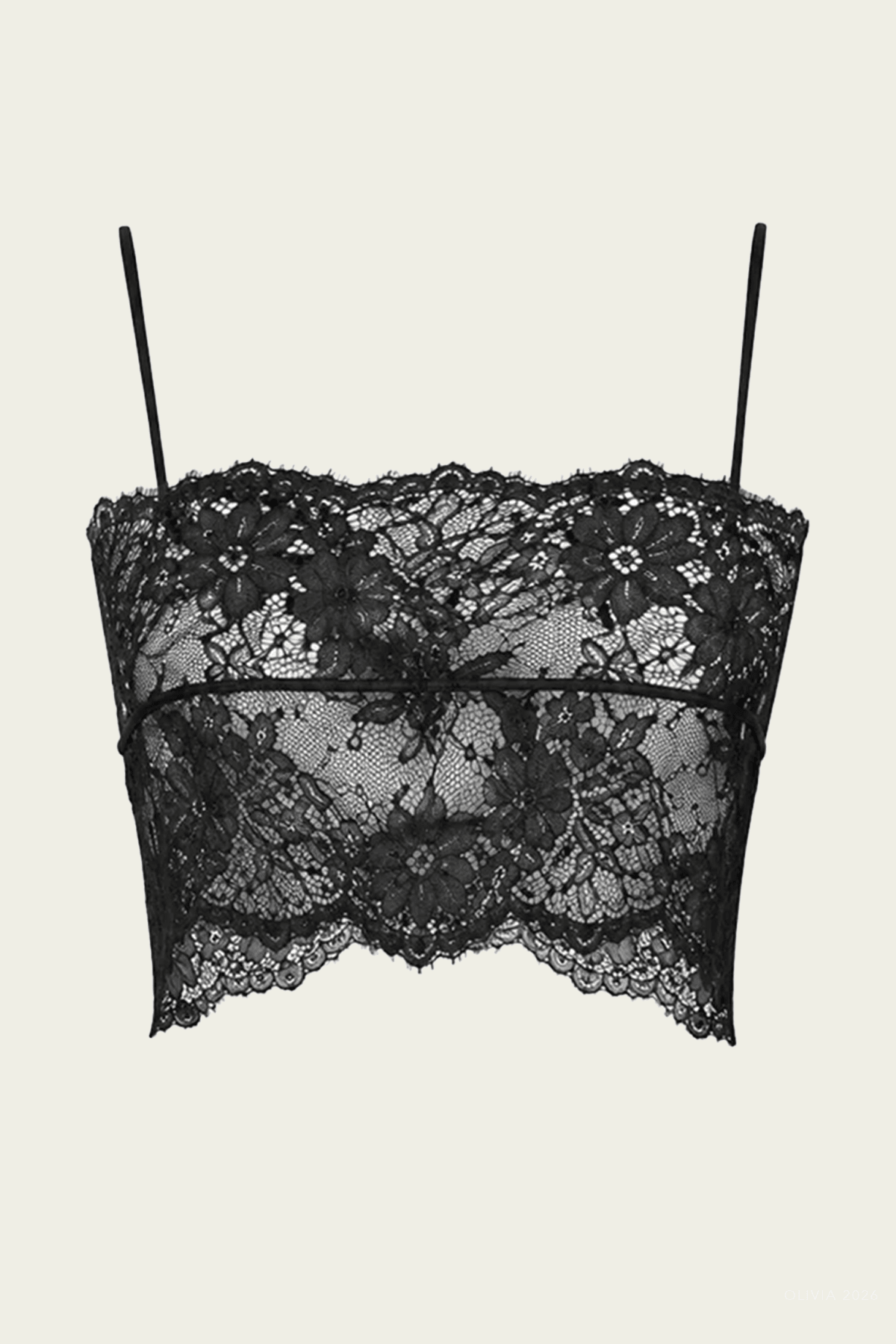 Nonchalant Label Clarissa Lace Crop Top - Image 1