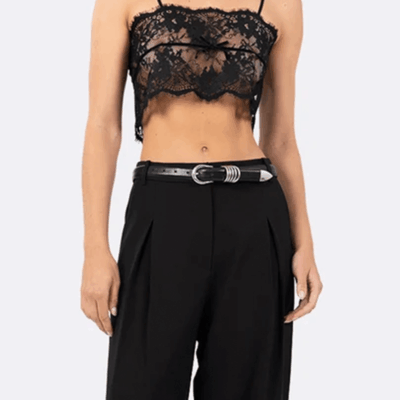 Nonchalant Label Clarissa Lace Crop Top - Image 2