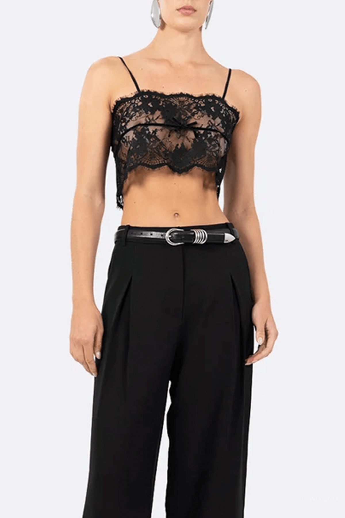 MNNONC041026050221343_2 Nonchalant Label Clarissa Lace Crop Top - Image 2
