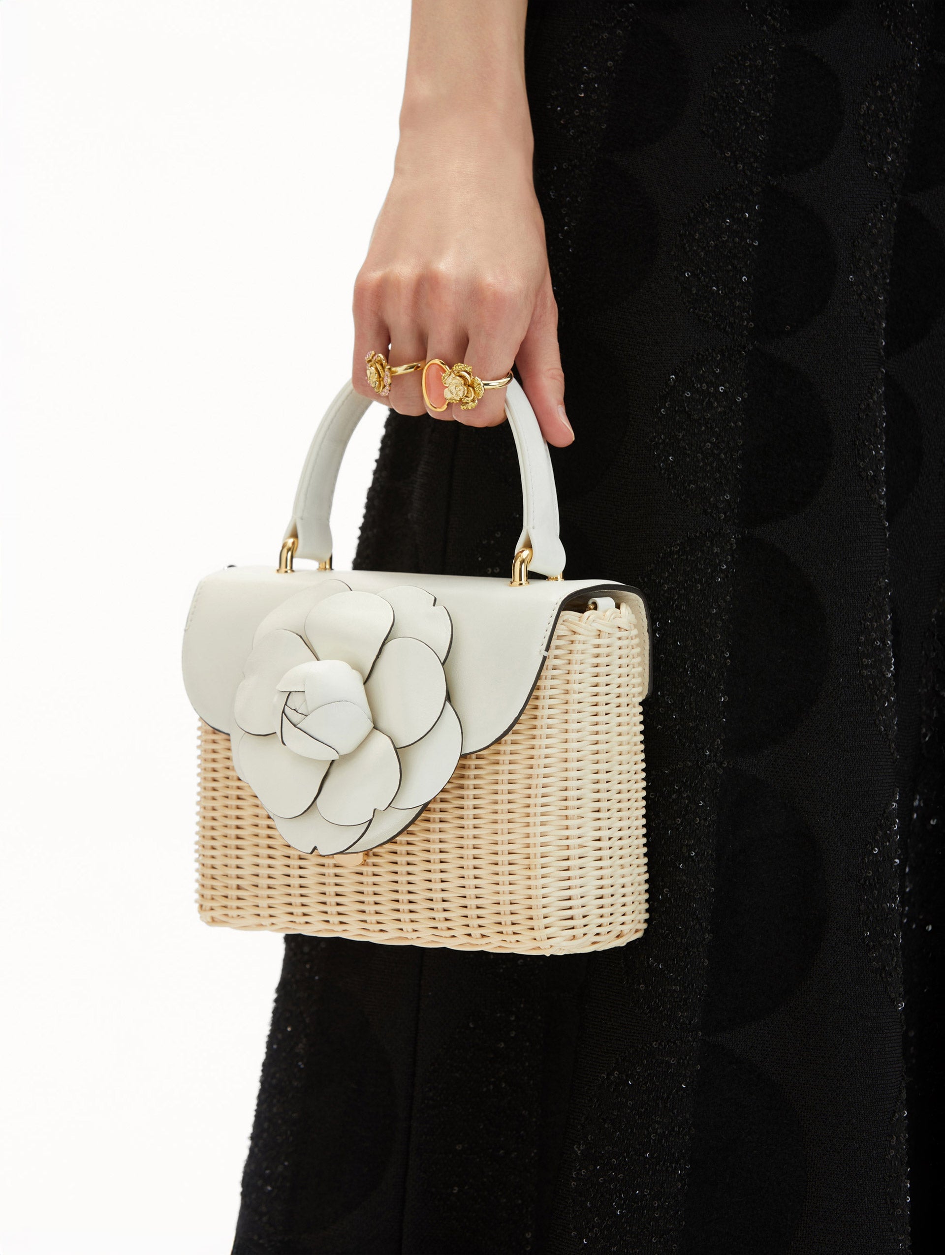 MNODR041026042615713_2 Oscar de la Renta Wicker Mini TRO Bag - Image 2