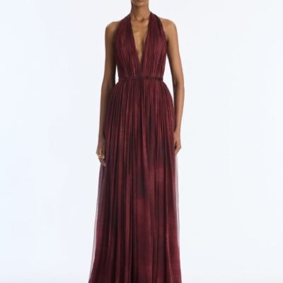 Oscar de la Renta Textured Chiffon Gown - Image 1