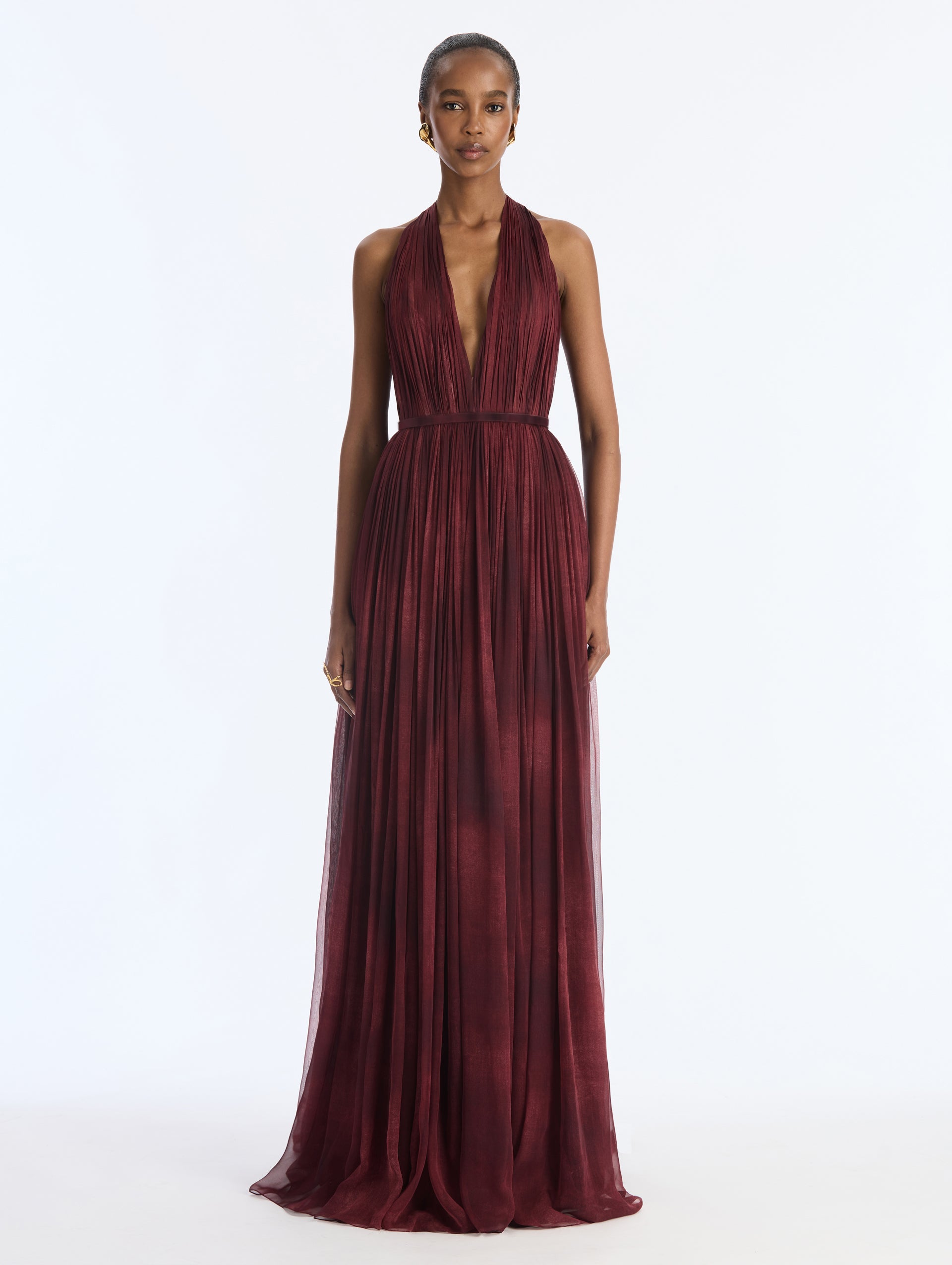 Oscar de la Renta Textured Chiffon Gown - Image 1