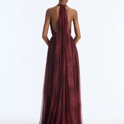 Oscar de la Renta Textured Chiffon Gown - Image 2