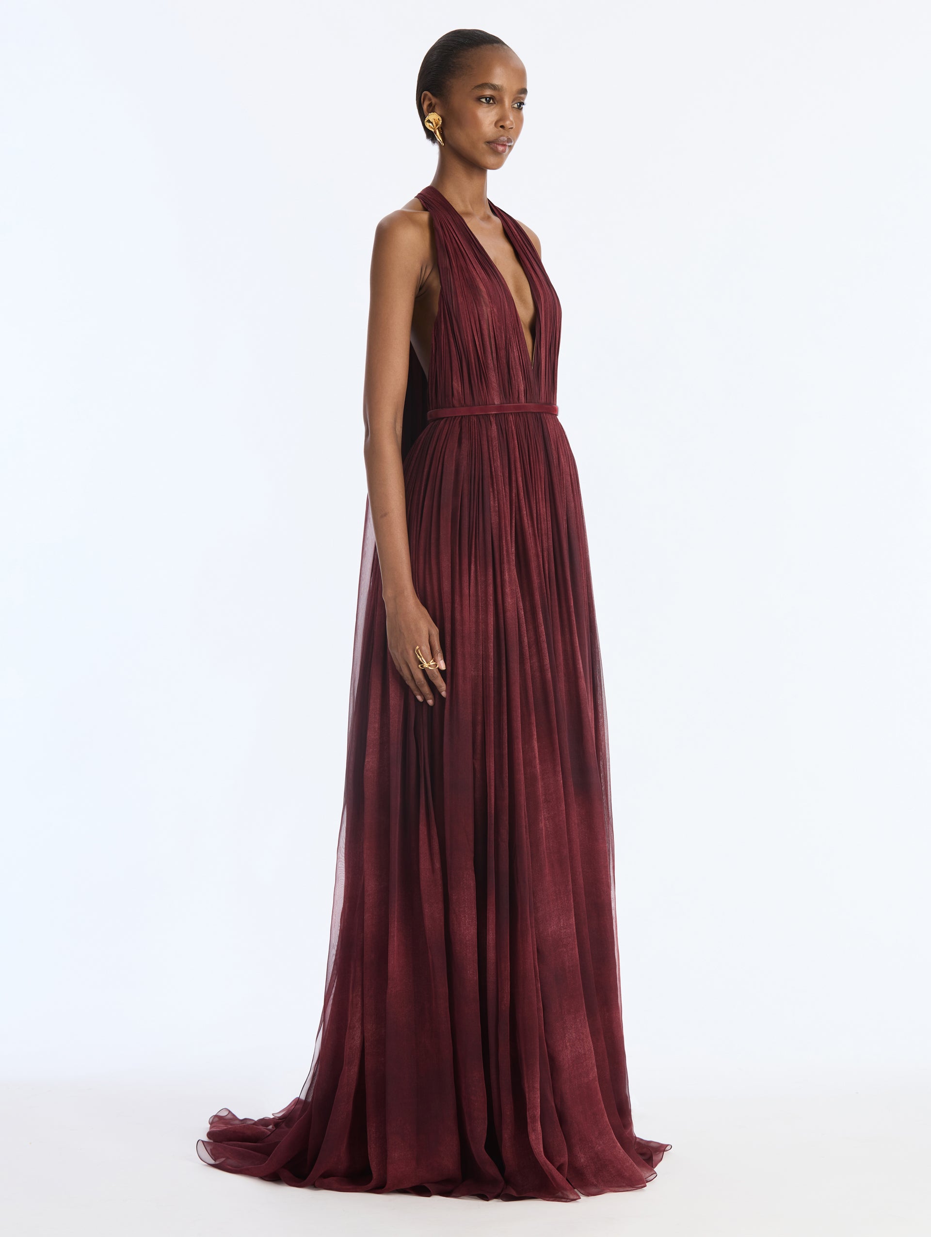 MNODR041026042615714_3 Oscar de la Renta Textured Chiffon Gown - Image 3