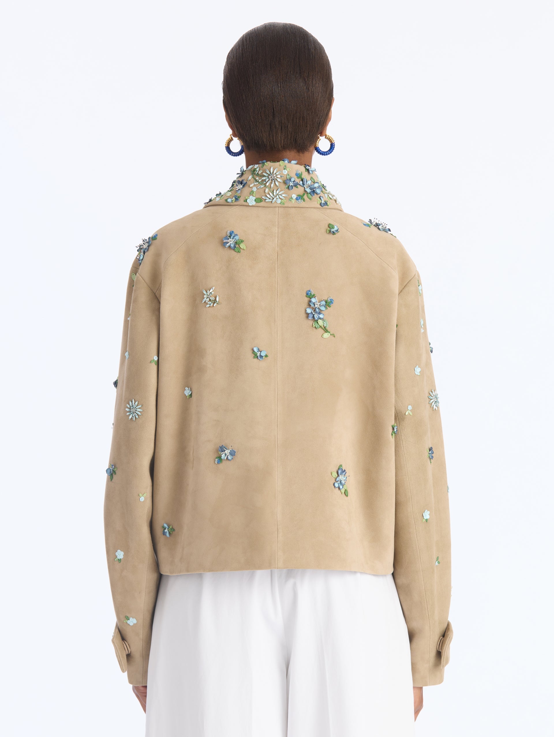 MNODR041026042615715_3 Oscar de la Renta Suede Embroidered Jacket - Image 3