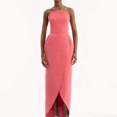 Oscar de la Renta Strapless Faille Gown - Image 2