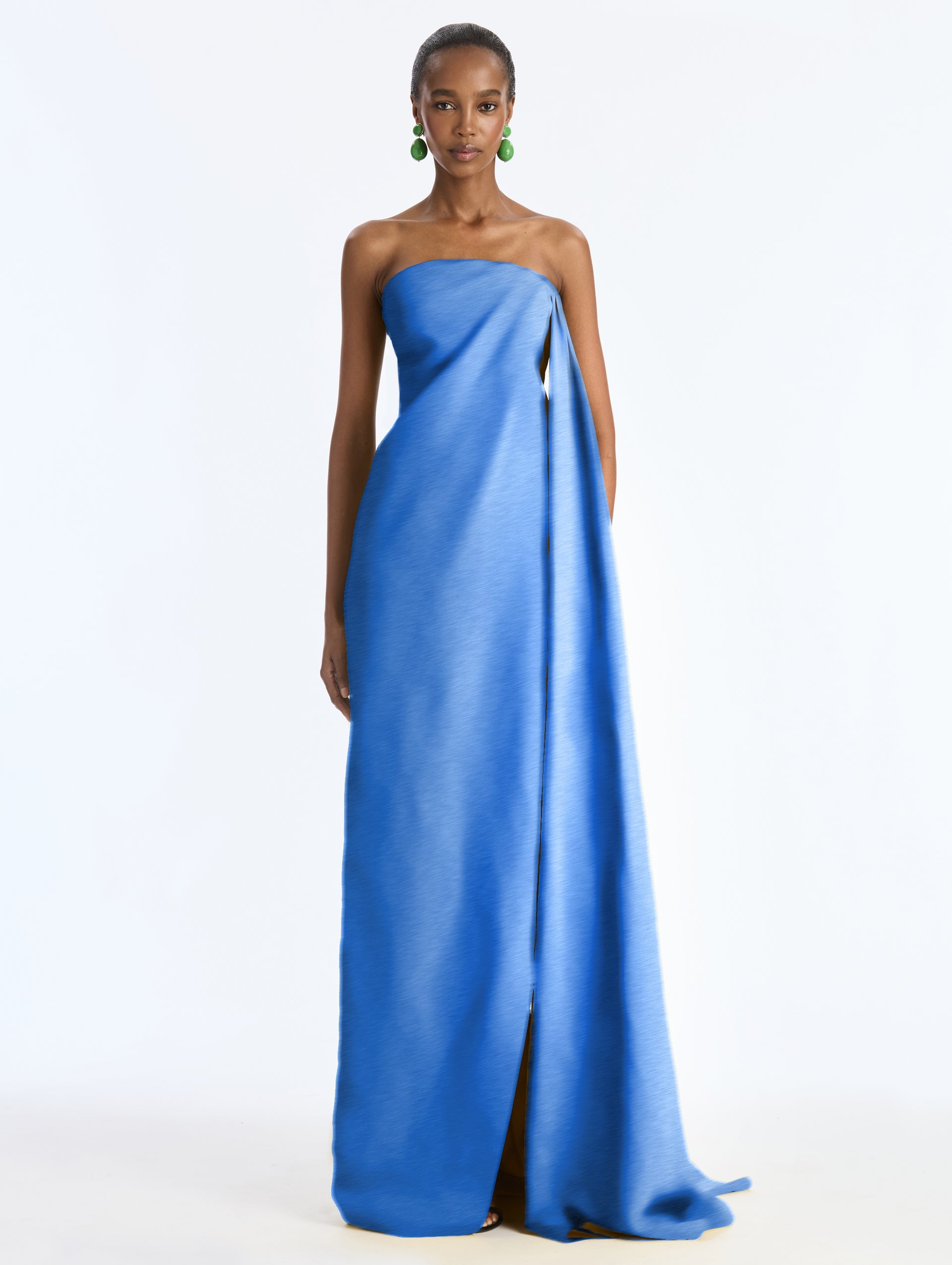 Oscar de la Renta Strapless Drape Gown - Image 1