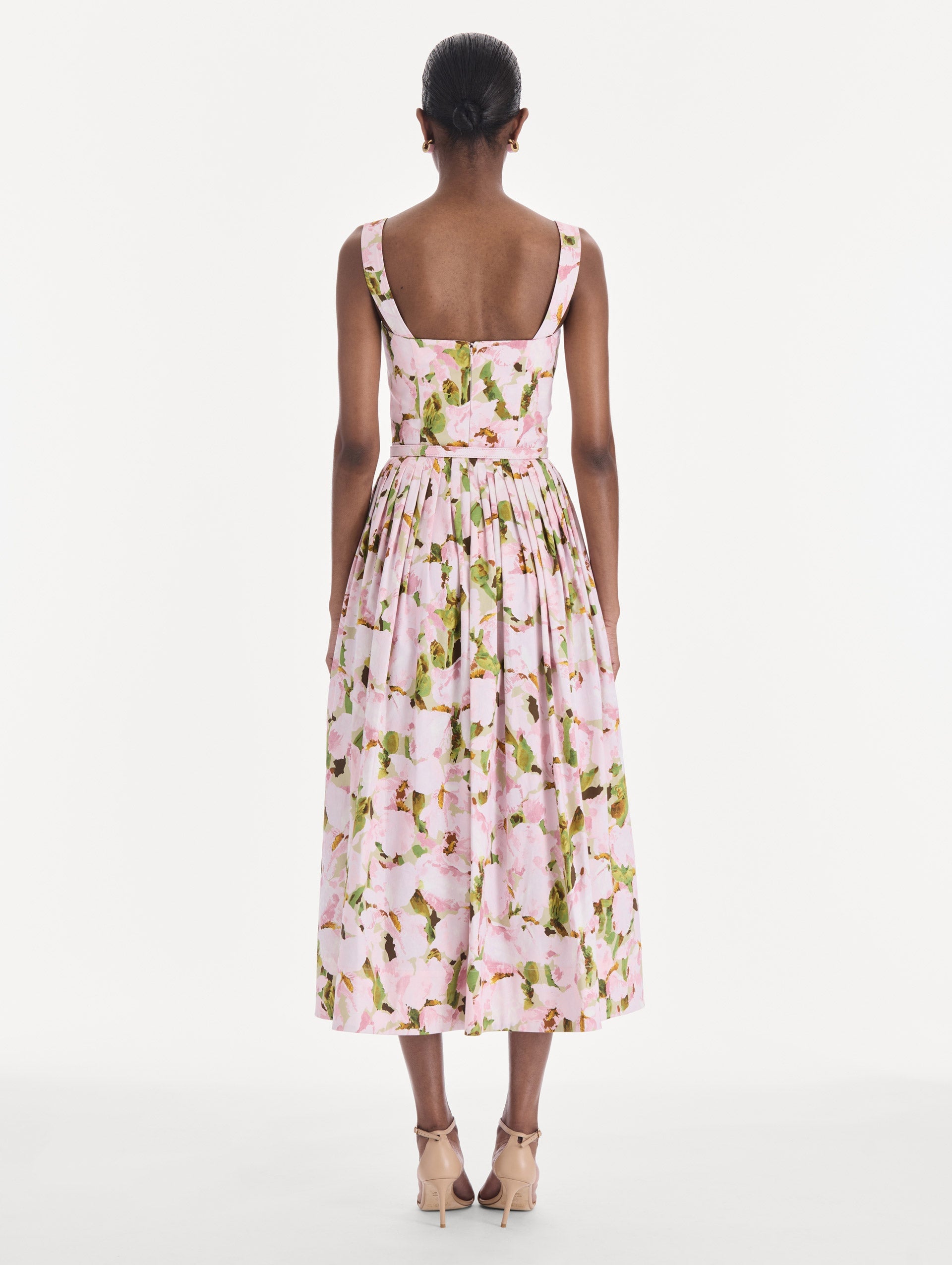 MNODR041026042615723_3 Oscar de la Renta Sleeveless Watercolor Iris Poplin Day Dress - Image 3