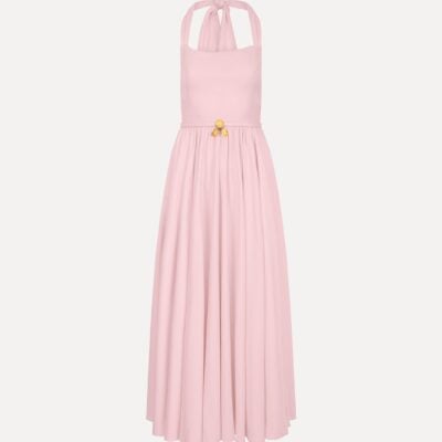 Oscar de la Renta Sleeveless Stretch Cotton Poplin Sateen Day Dress - Image 1