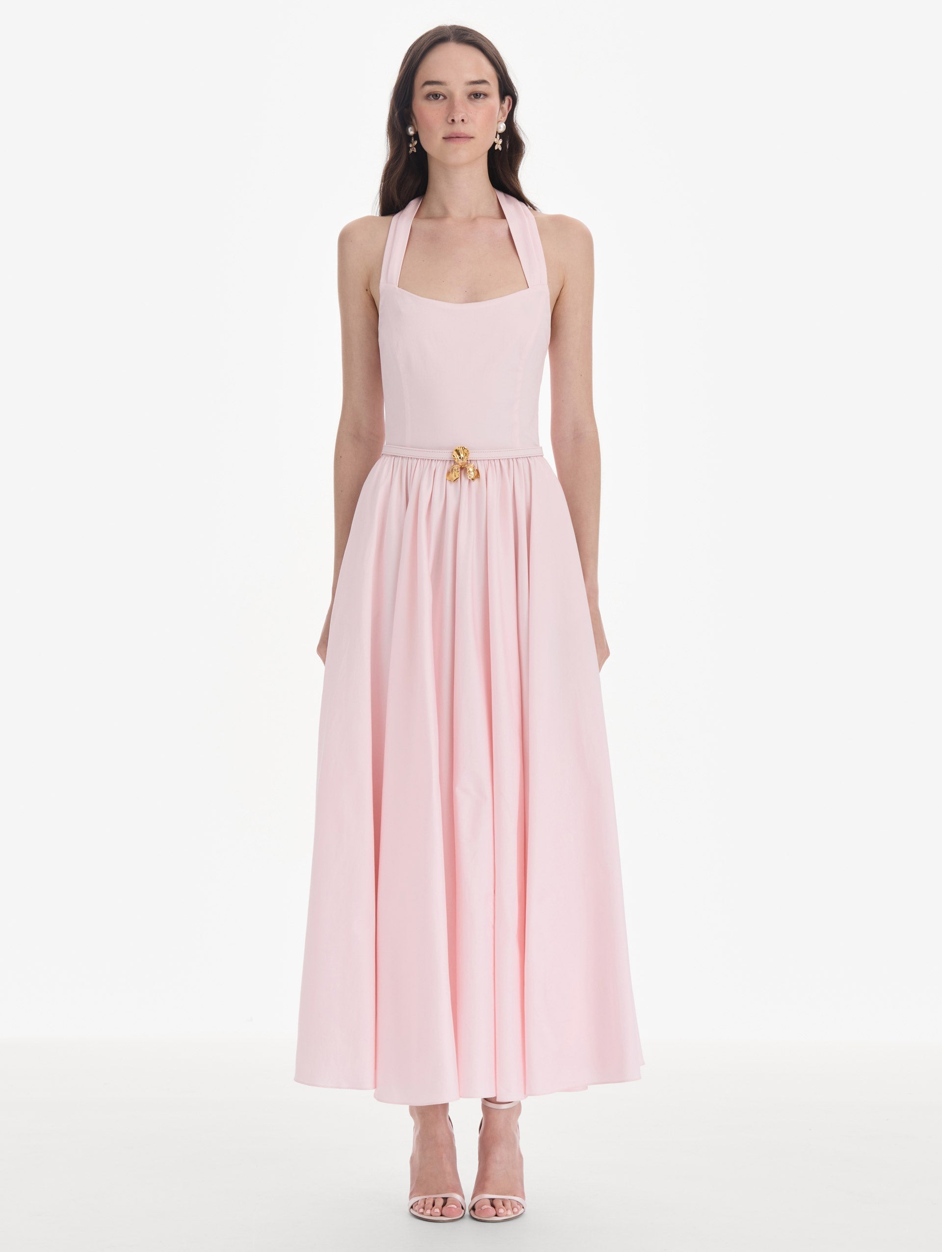 MNODR041026042615726_2 Oscar de la Renta Sleeveless Stretch Cotton Poplin Sateen Day Dress - Image 2