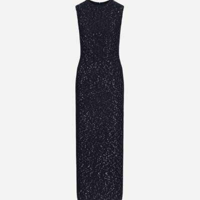 Oscar de la Renta Sleeveless Sequin Tweed Cocktail Dress - Image 1