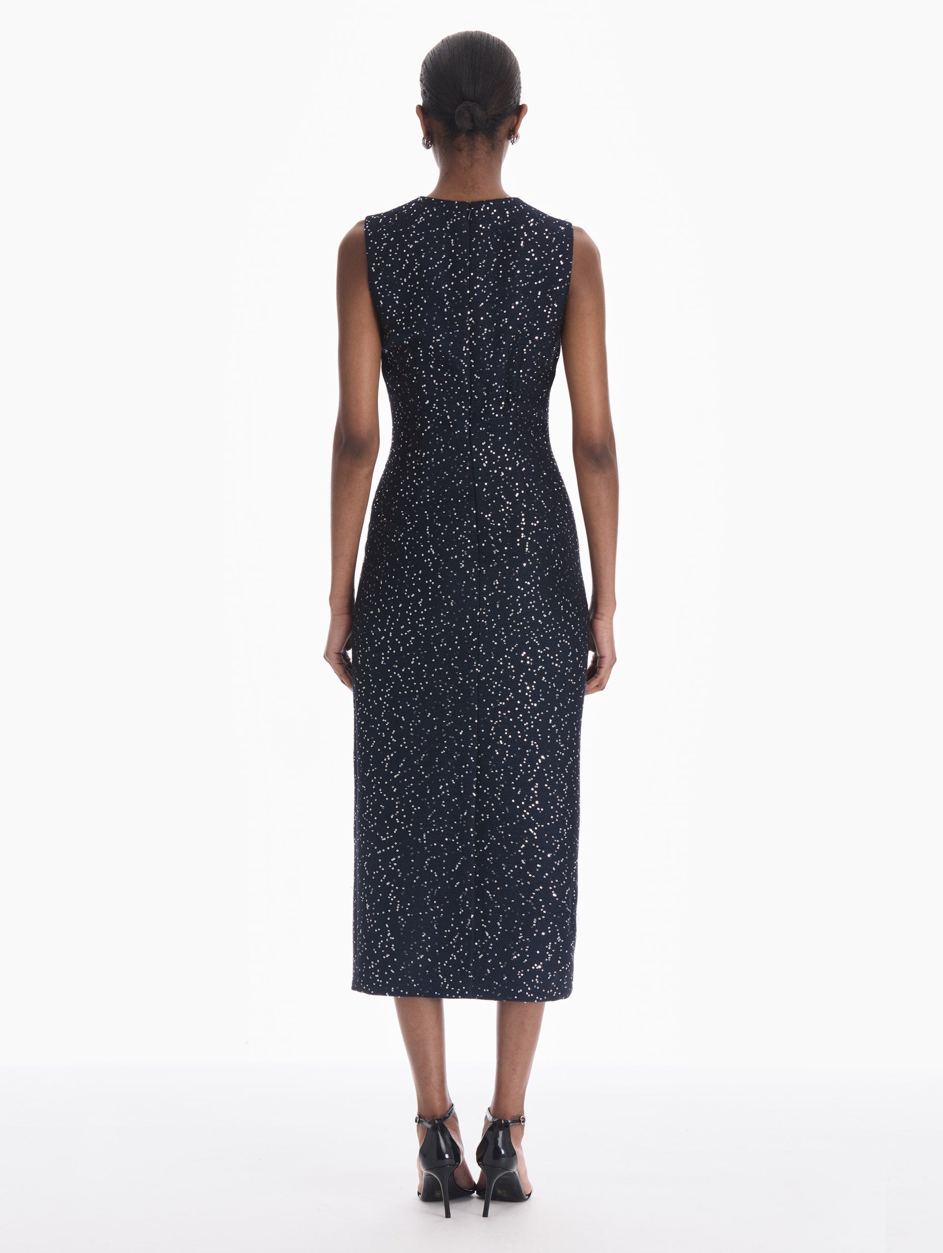 MNODR041026042615727_3 Oscar de la Renta Sleeveless Sequin Tweed Cocktail Dress - Image 3